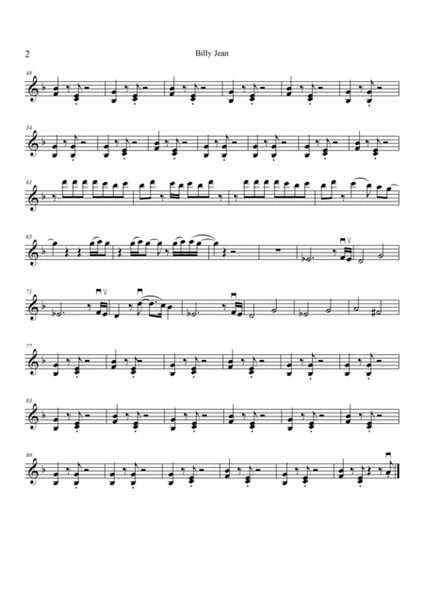 Billie Jean for String Quartet