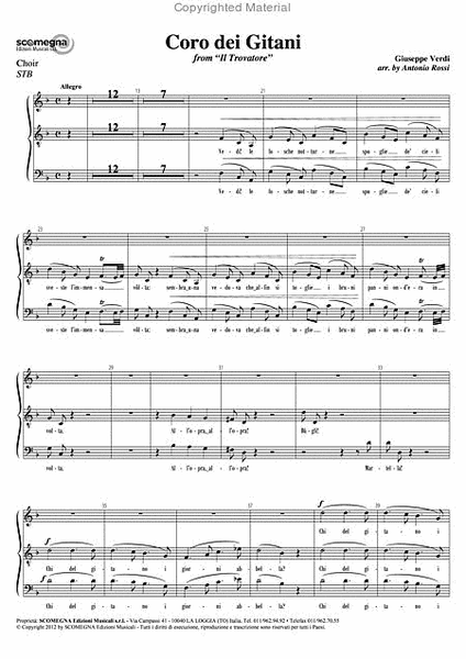 Coro Dei Gitani (SATB Choir Set)