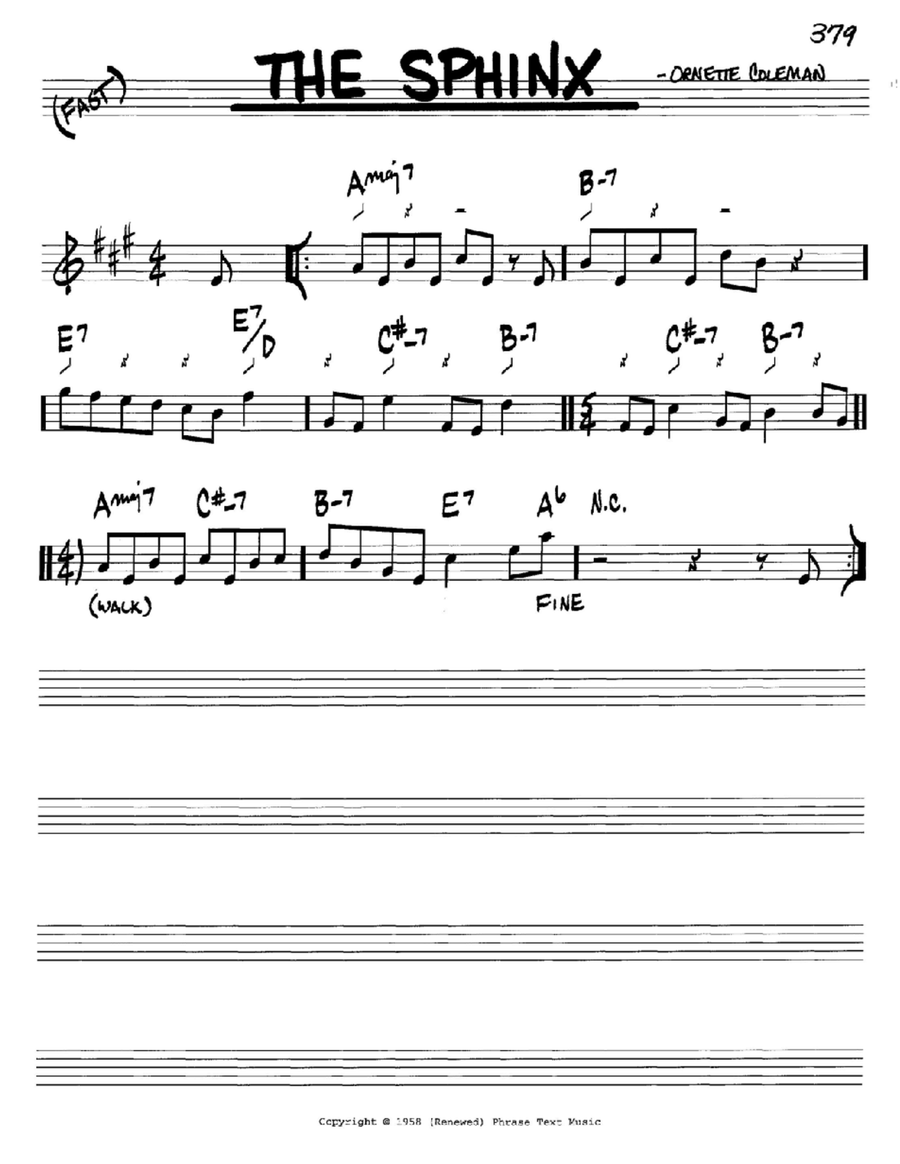 The Sphinx The Sphinx C Instrument scores gallery preview page 1