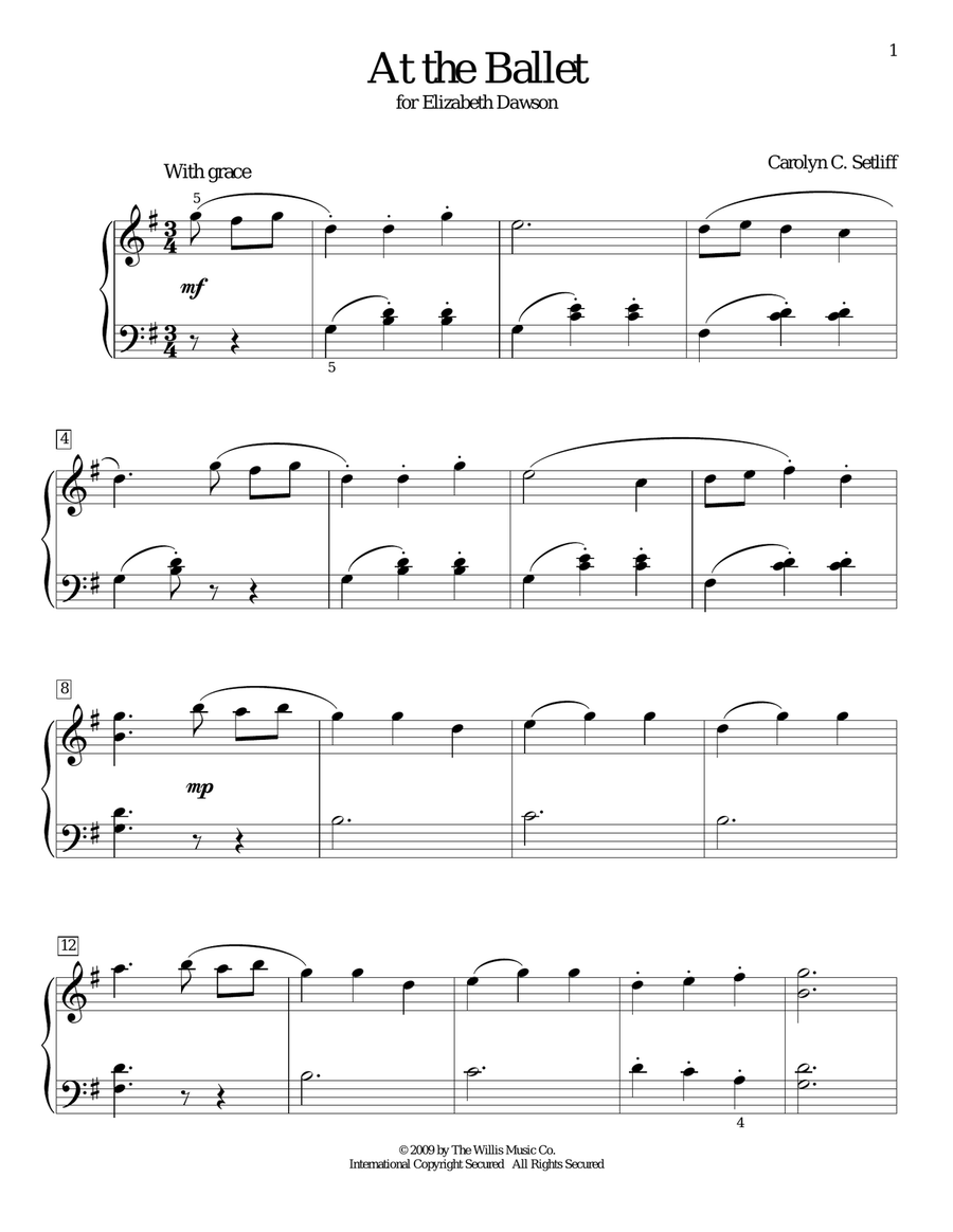 At The Ballet Piano Method scores gallery preview page 1