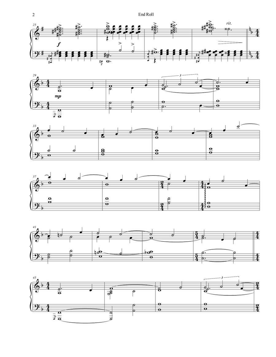 Silk Endroll Piano Solo scores gallery preview page 2