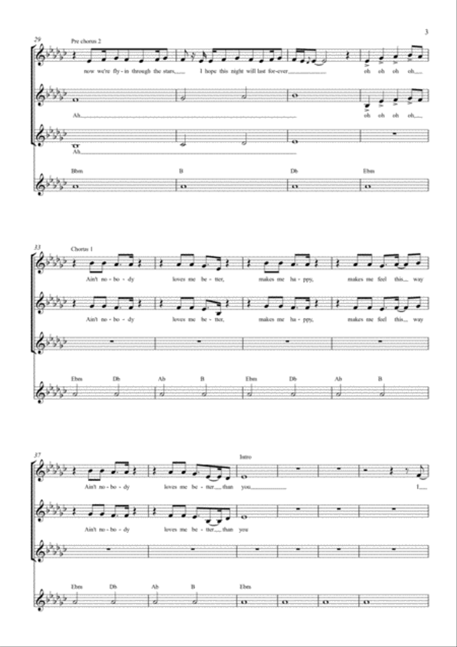 Ain't Nobody Ain't Nobody SSA scores gallery preview page 3