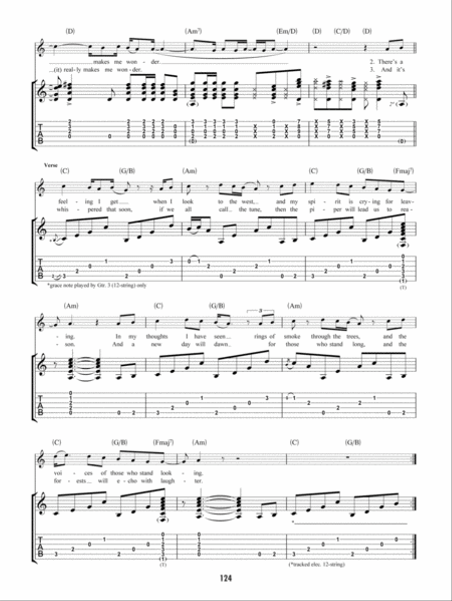 Stairway to Heaven Guitar Tablature scores gallery preview page 5