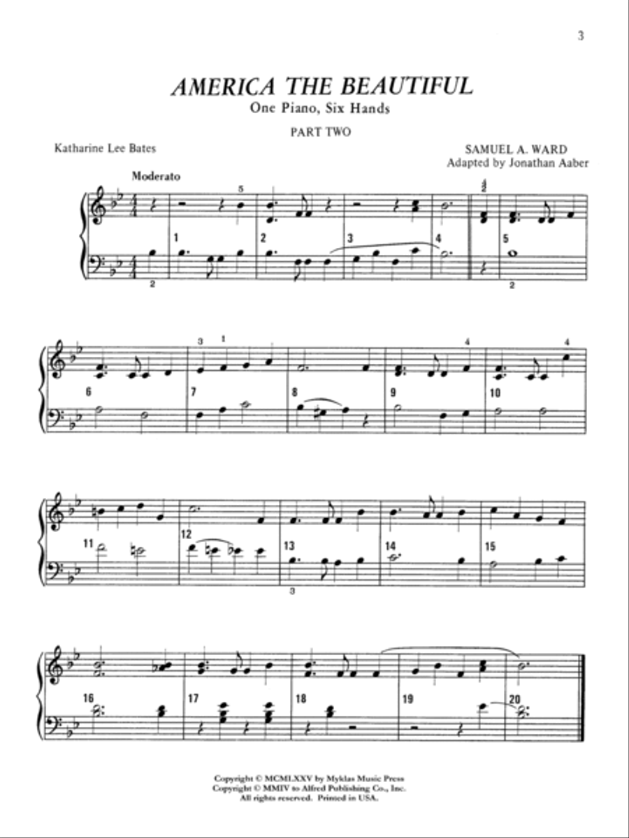 America, the Beautiful Small Ensemble scores gallery preview page 2
