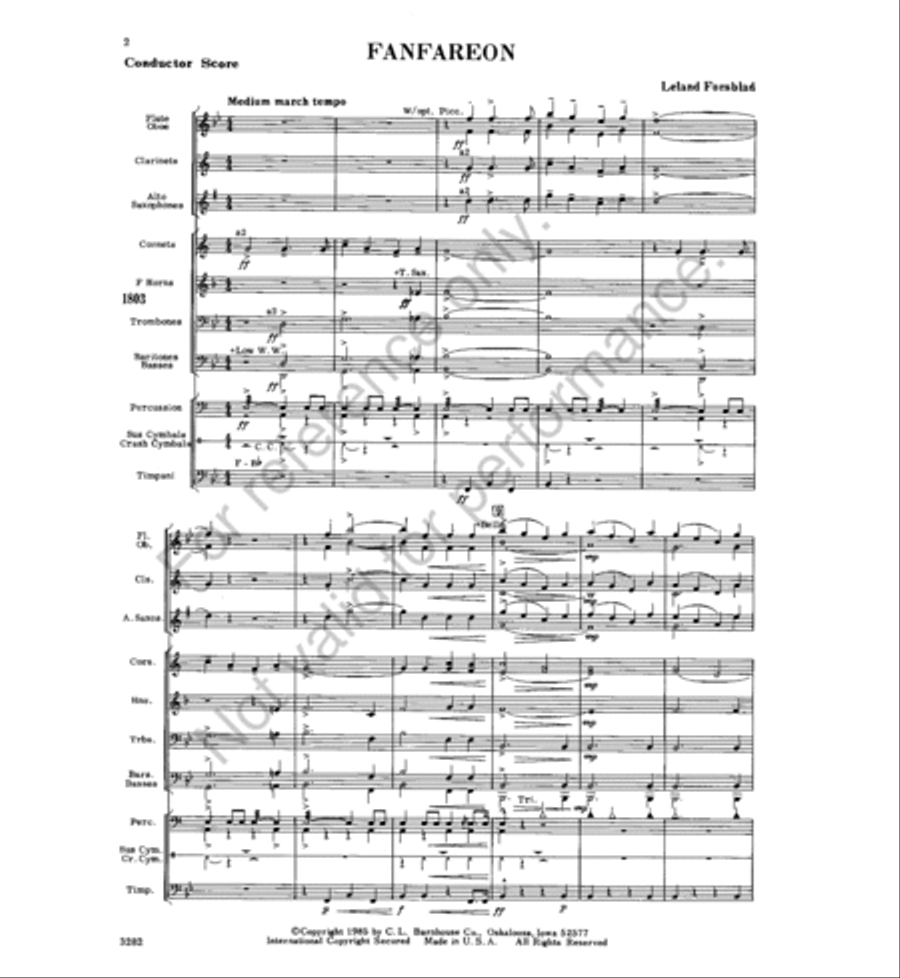 Fanfareon Fanfareon Concert Band scores gallery preview page 2
