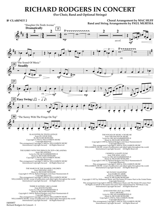 Richard Rodgers in Concert (Medley) (arr. Mac Huff, Paul Murtha) - Bb Clarinet 2
