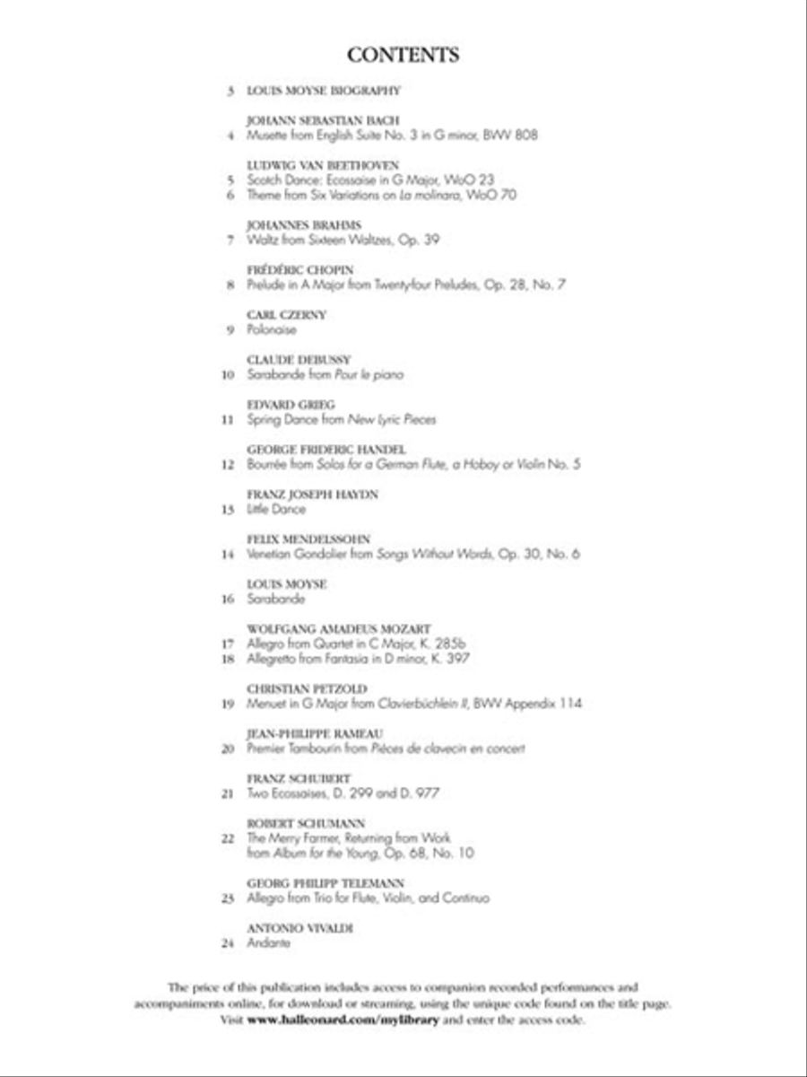 Moyse Collection of Easy Flute Classics Flute Solo scores gallery preview page 3