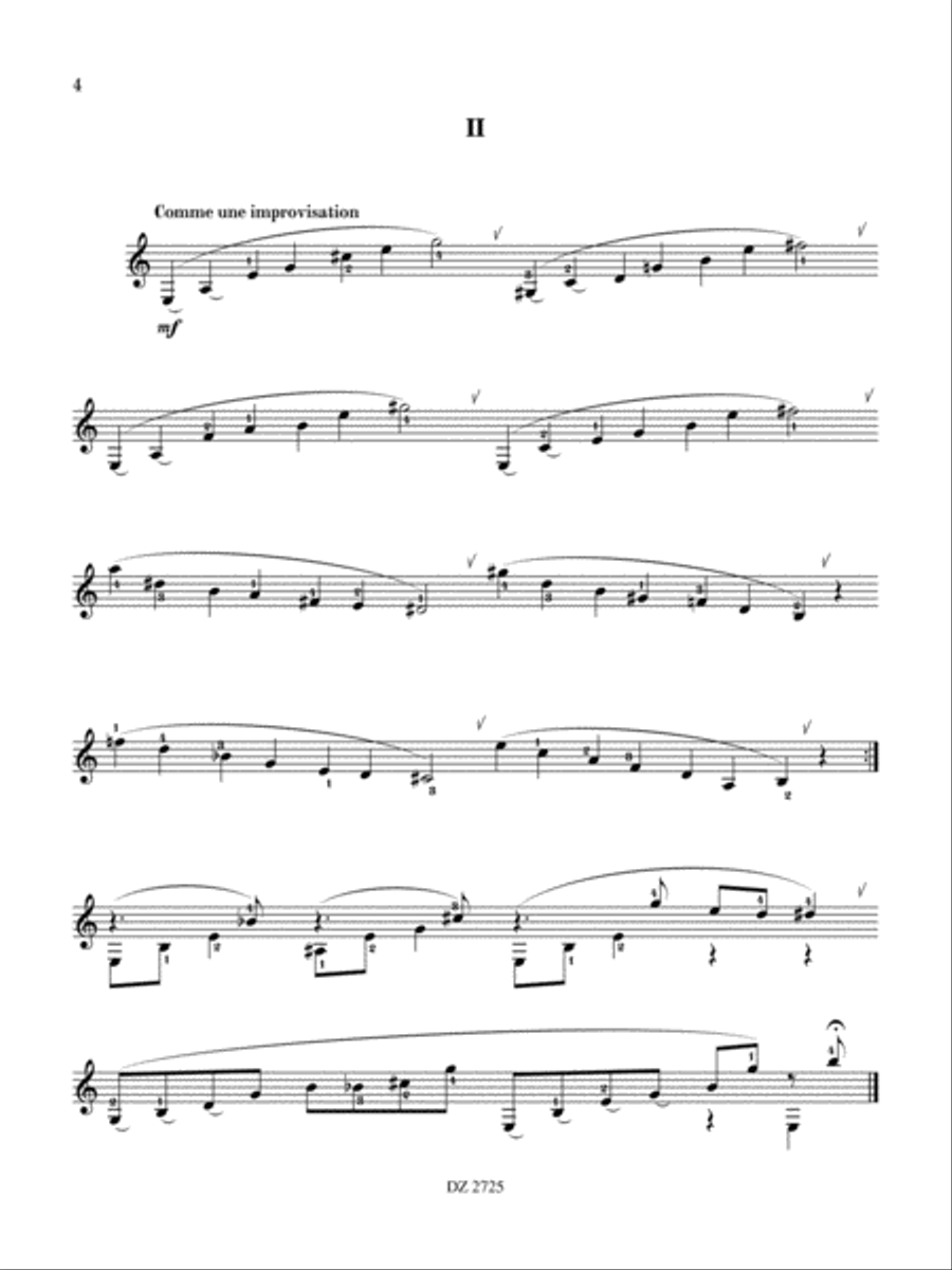 14 Mini-préludes Classical Guitar scores gallery preview page 4