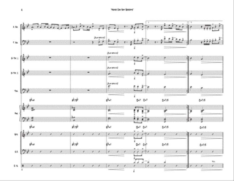 Never Can Say Goodbye Tenor Saxophone scores gallery preview page 4