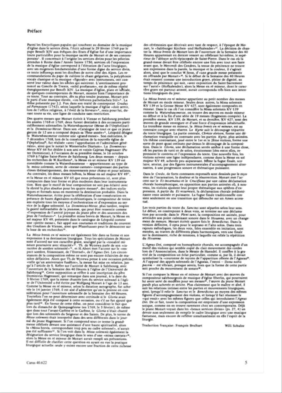 Missa brevis in D minor 4-Part scores gallery preview page 6