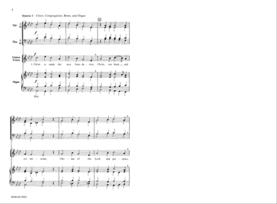 Christ Is Made the Sure Foundation 4-Part scores gallery preview page 3