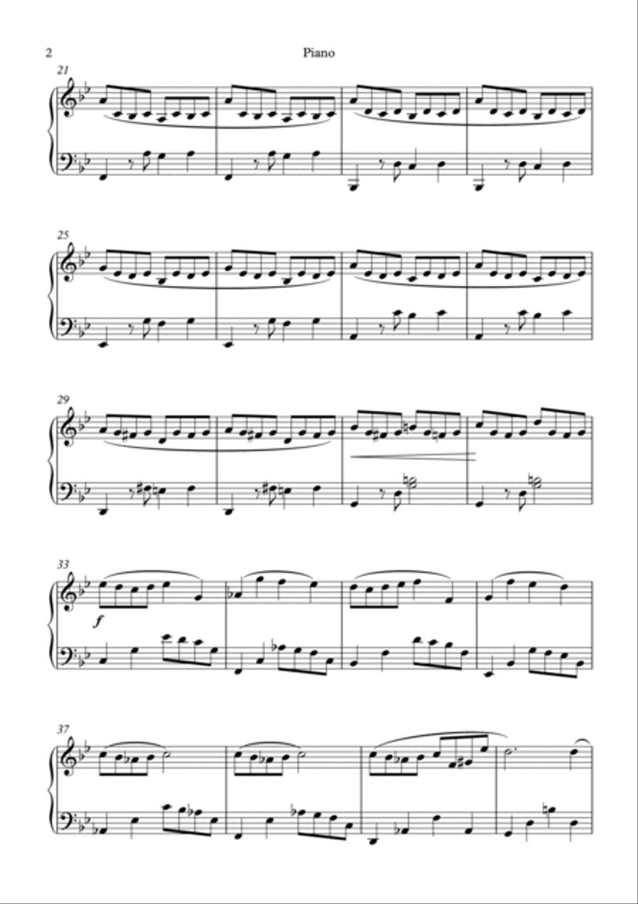 G Minor - Johann Sebastian Bach Piano Solo scores gallery preview page 2