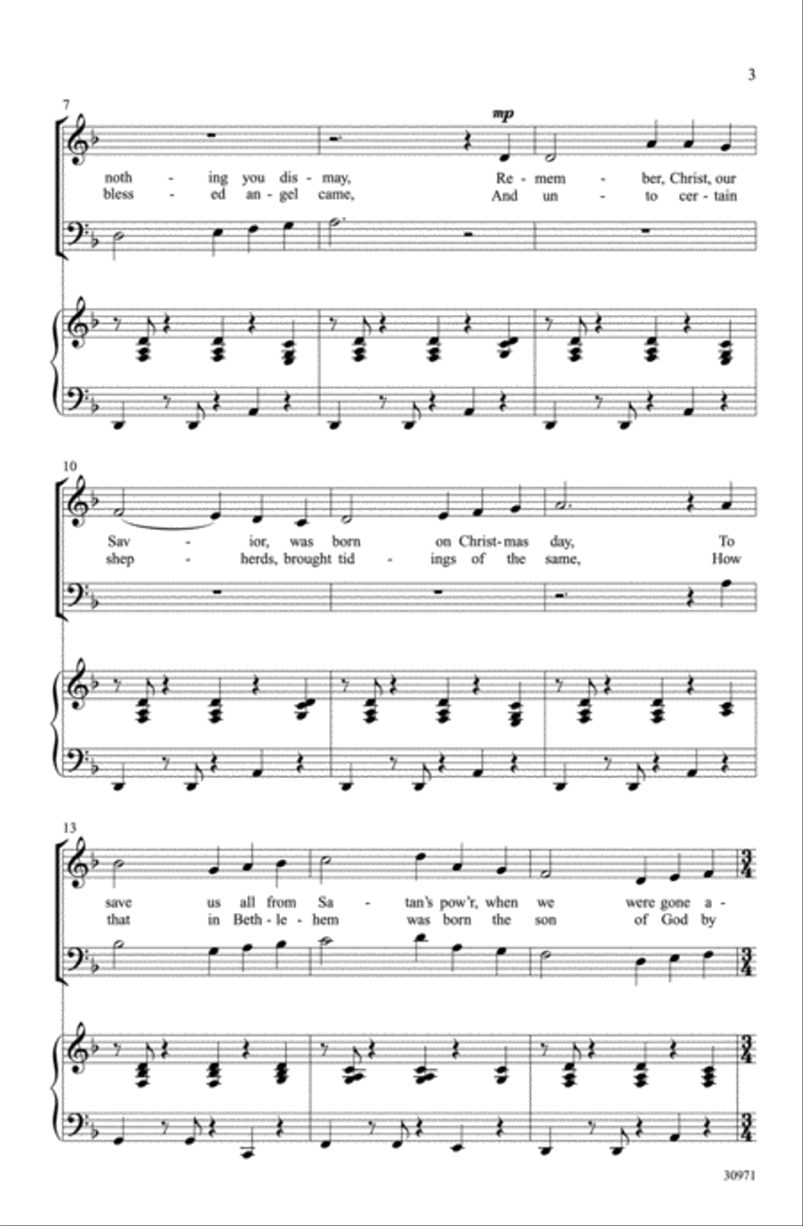 God Rest You Merry, Gentlemen 3-Part scores gallery preview page 3