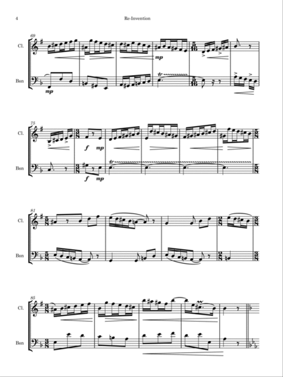 Re-Invention Woodwind Duet scores gallery preview page 6