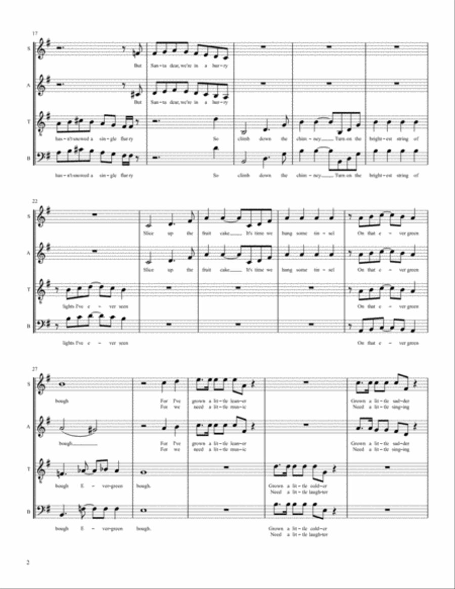 We Need A Little Christmas 4-Part scores gallery preview page 2