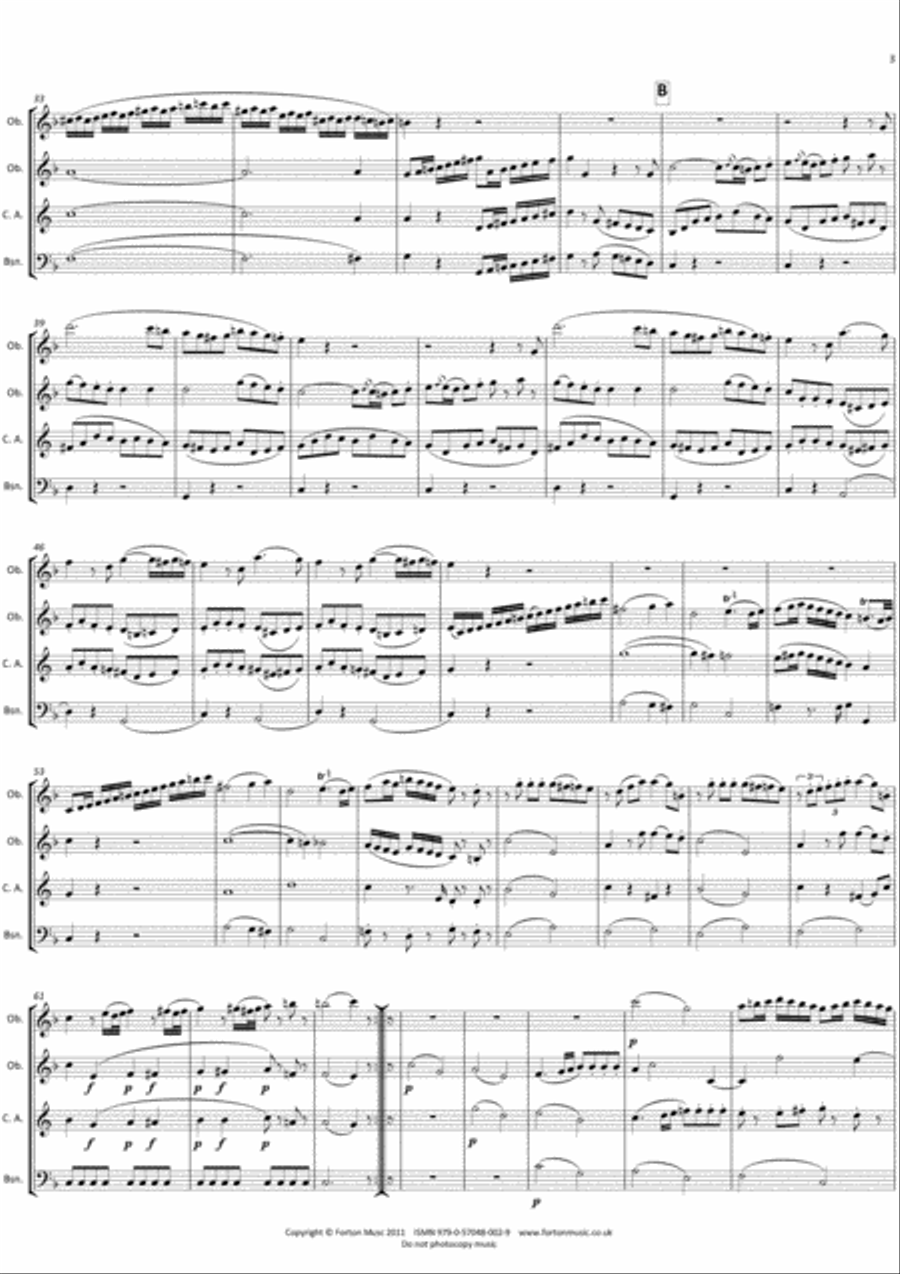 Oboe Quartet Woodwind Trio scores gallery preview page 3