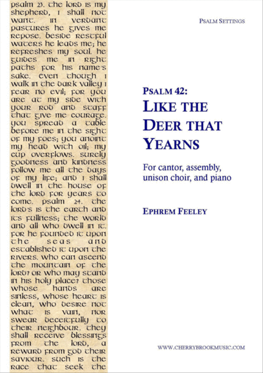 Psalm 42: Like the Deer that Yearns Unison Choir scores gallery preview page 1