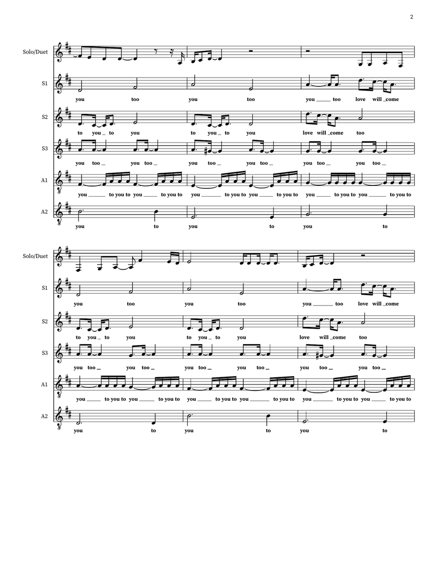 Love Will Come To You Love Will Come To You Choir scores gallery preview page 2