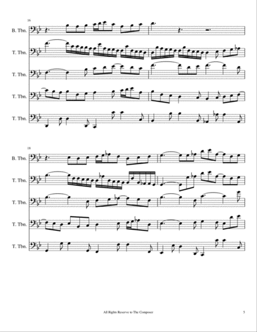 Mache Dich, Mein Herze, Rein Brass Ensemble scores gallery preview page 5