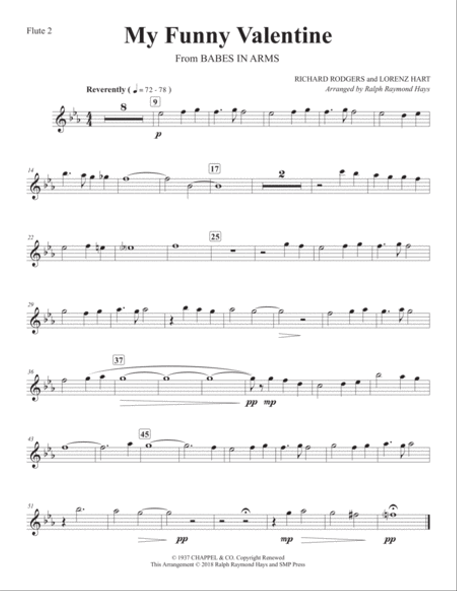 My Funny Valentine Flute Choir scores gallery preview page 5