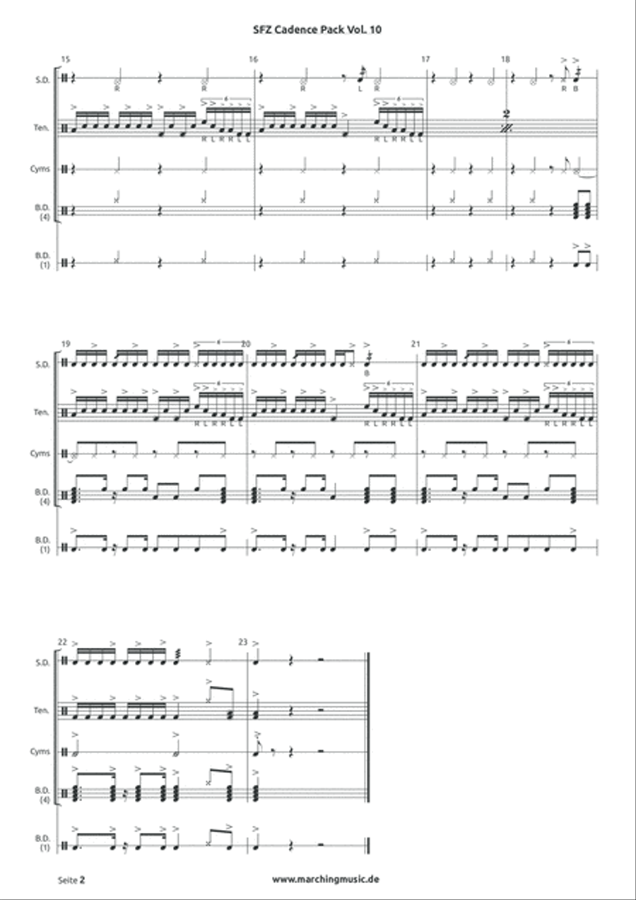 DRIVIN´ (Street Cadence) Marching Band scores gallery preview page 3