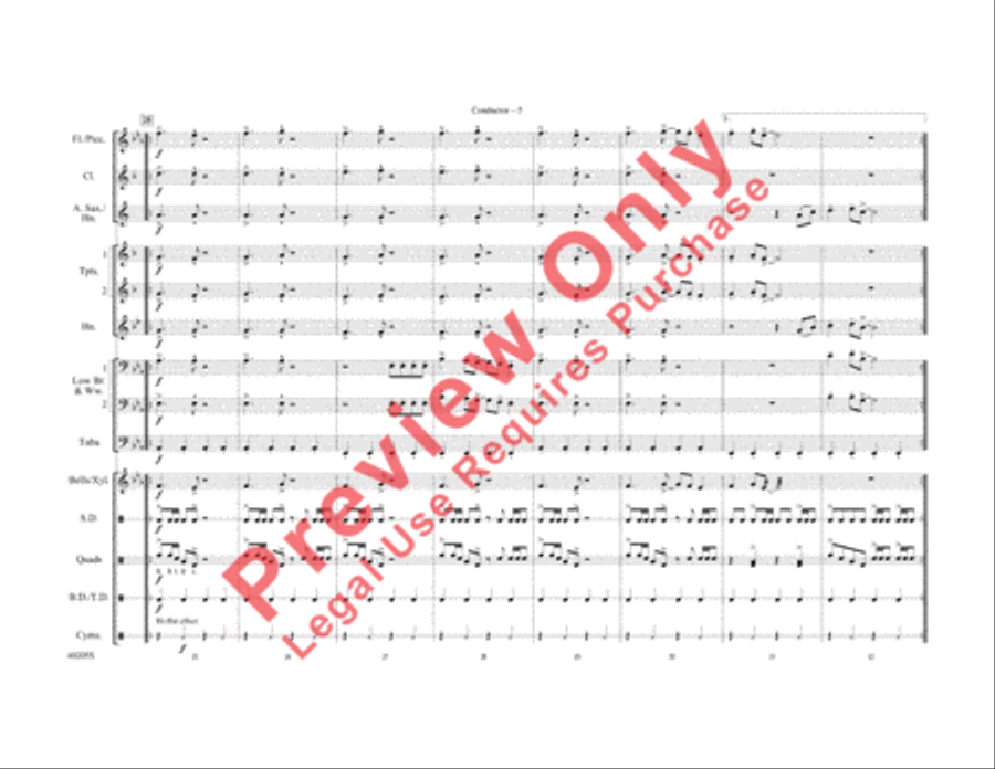 Don't Stop Believin' Marching Band scores gallery preview page 13