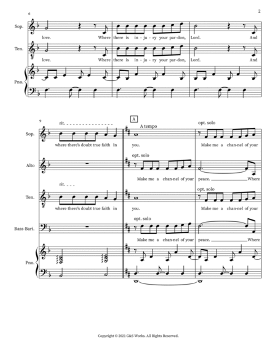Prayer 4-Part scores gallery preview page 2