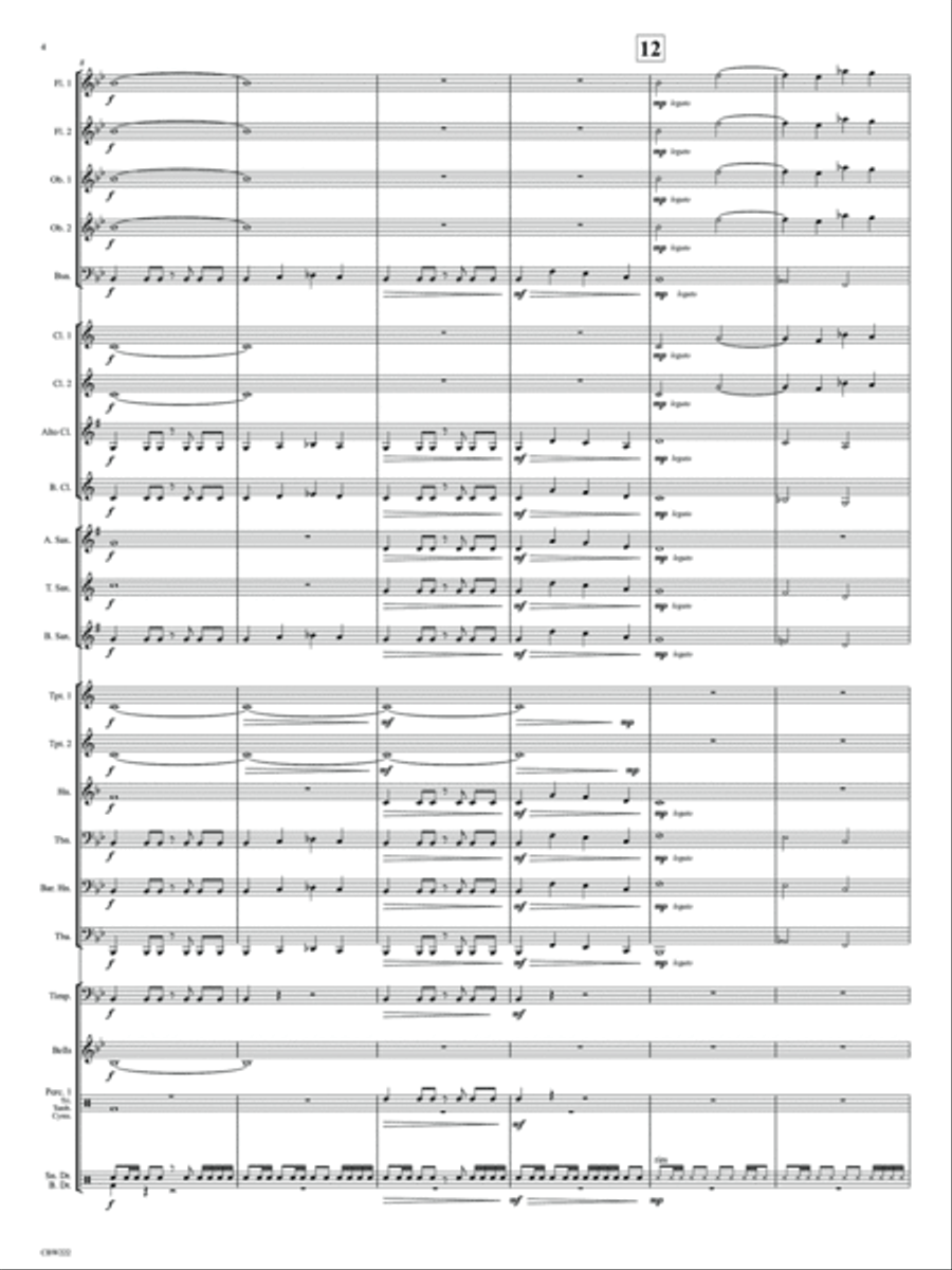 Ambassador Overture Ambassador Overture Concert Band scores gallery preview page 4