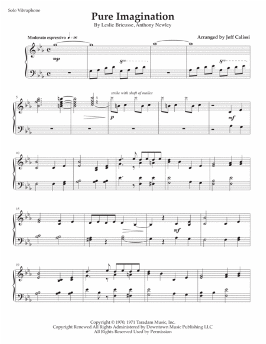 Pure Imagination Vibraphone scores gallery preview page 2