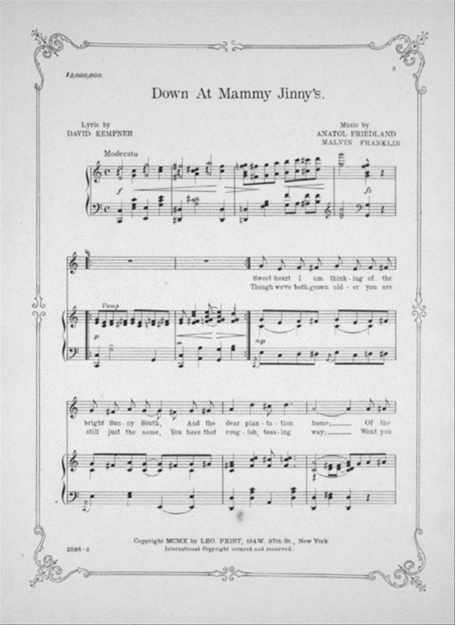 Down at Mammy Jinny's Voice scores gallery preview page 2
