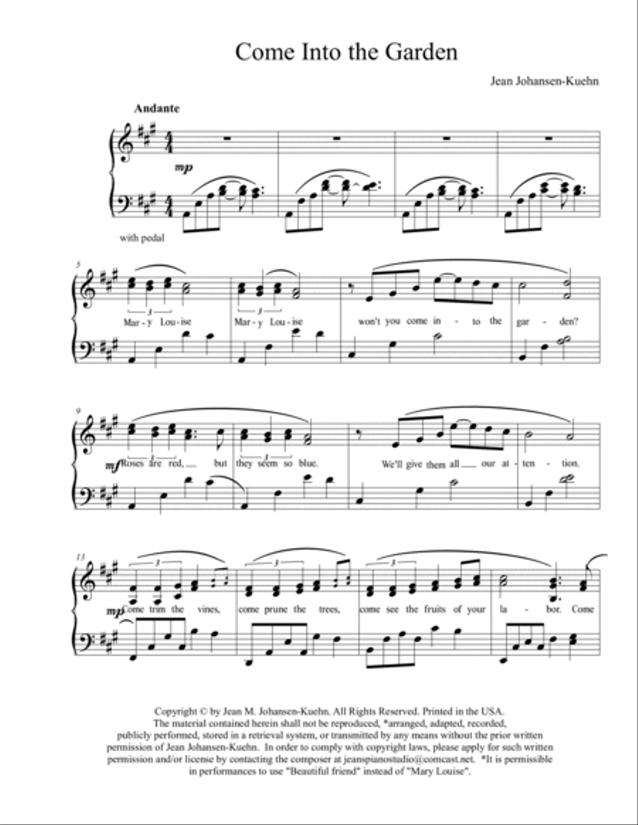 Come into the Garden Voice scores gallery preview page 2