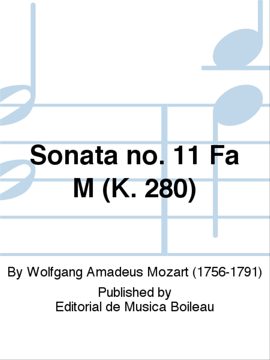 Sonata no. 11 Fa M (K. 280) Piano Solo scores gallery preview page 1