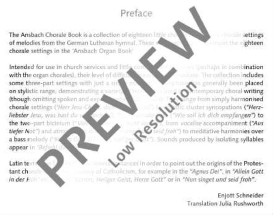 Ansbacher Chorbuch 4-Part scores gallery preview page 6