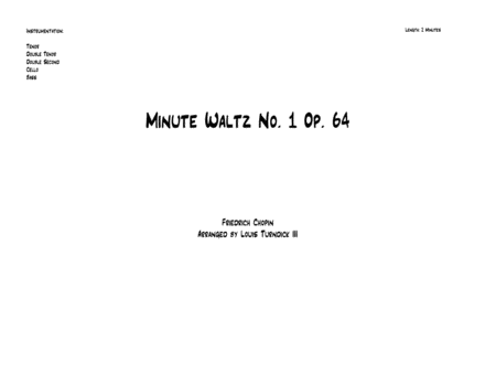 Minute Waltz No. 1 Op 64 image number null