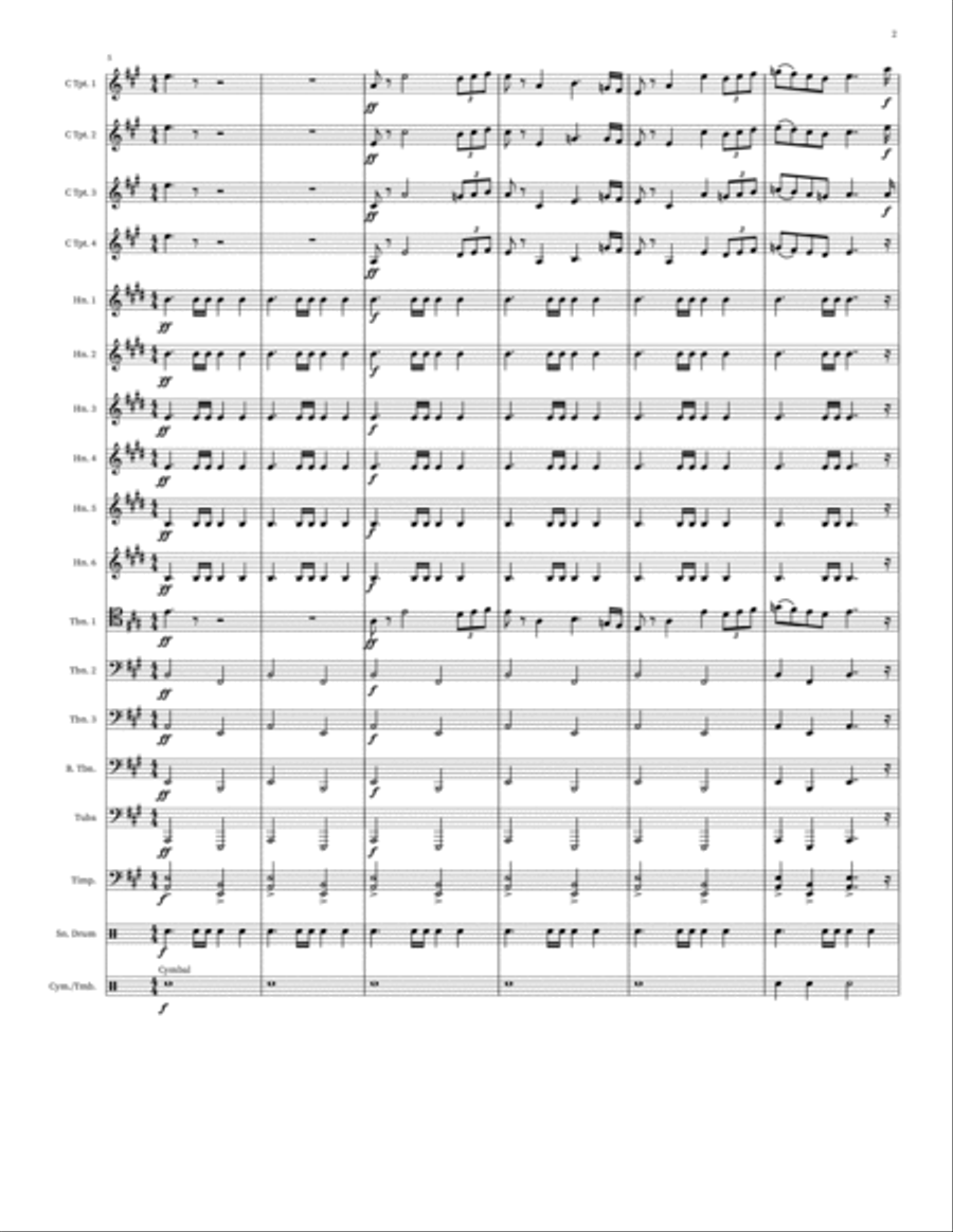 Parade Of The Charioteers Small Ensemble scores gallery preview page 2