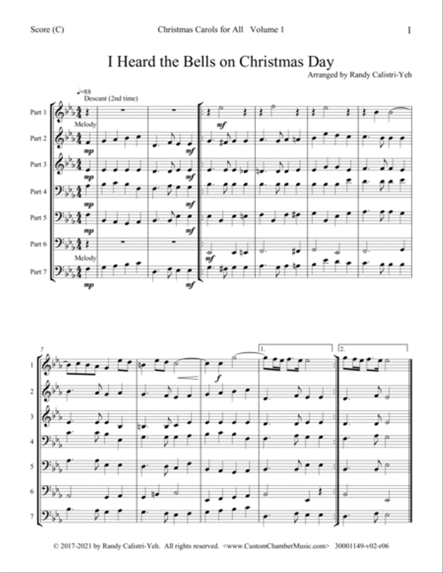 Christmas Carols for All, Volume 1 (Flexible Ensemble) Small Ensemble scores gallery preview page 5