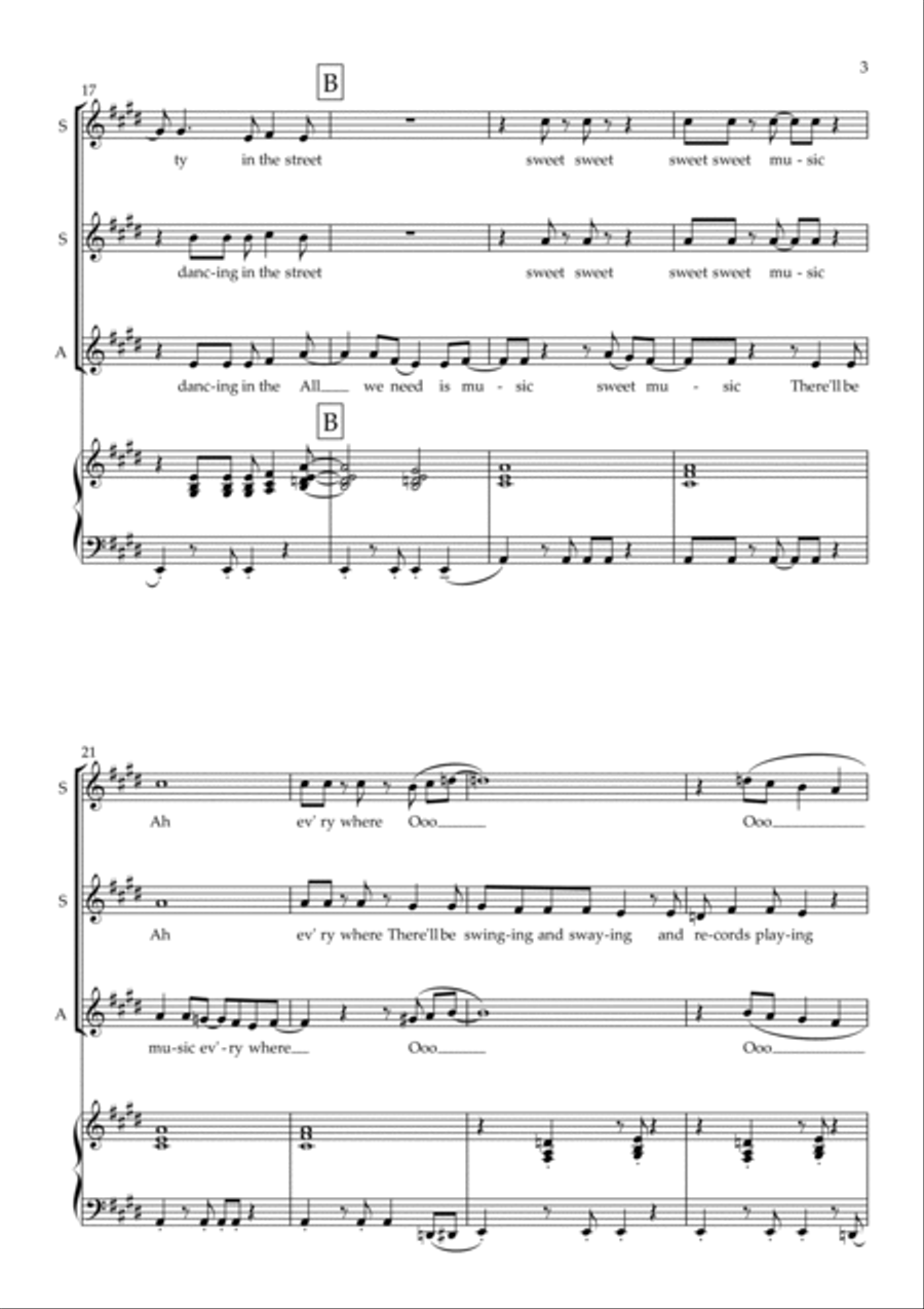 Dancing In The Street SSA scores gallery preview page 4