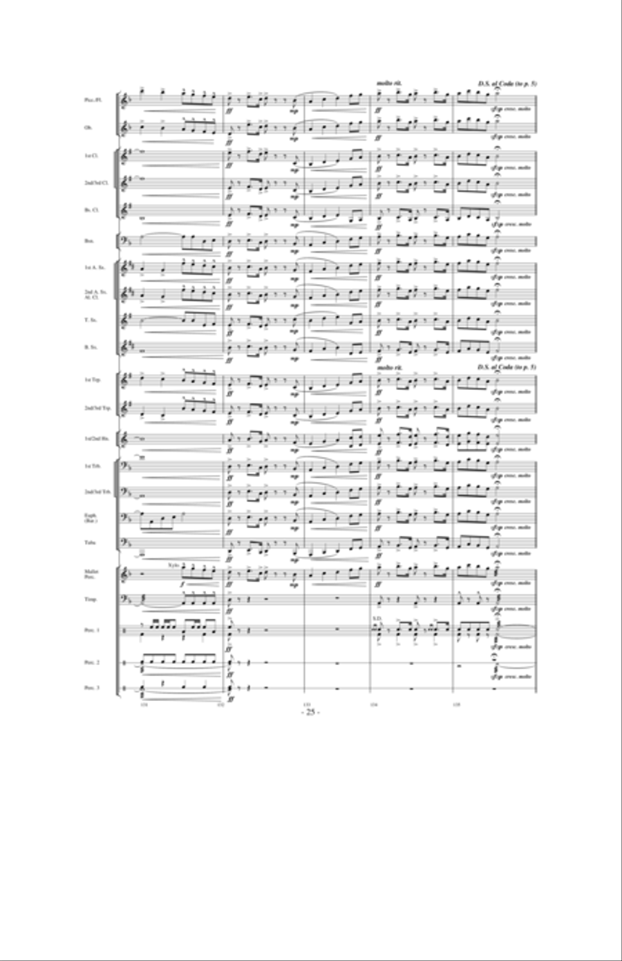 Quest of the Undaunted Knight Concert Band scores gallery preview page 24