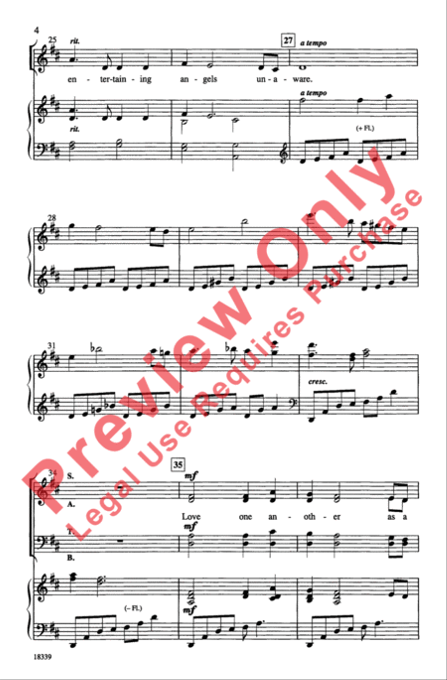 Love One Another Love One Another 4-Part scores gallery preview page 4