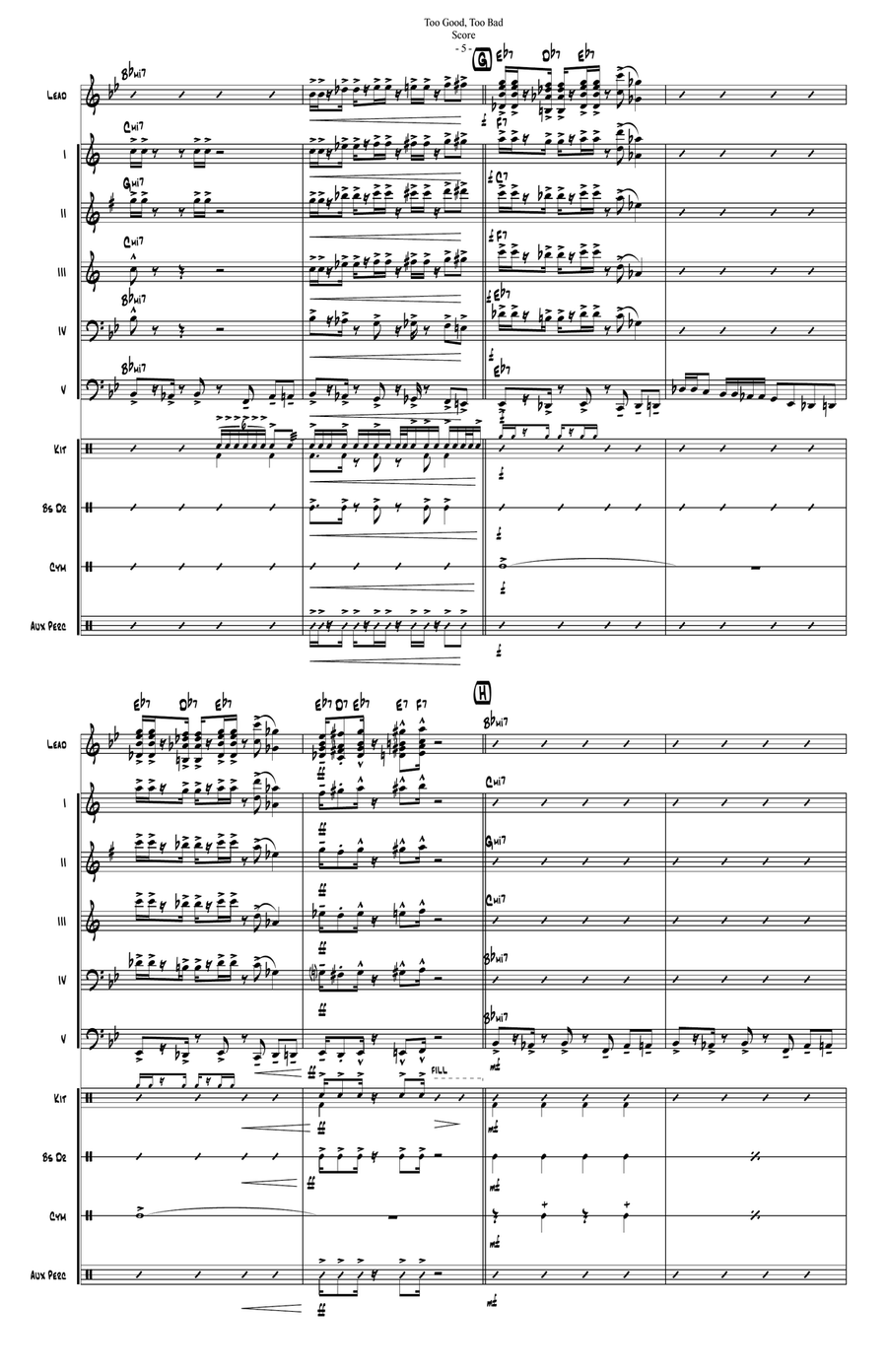 Too Good Too Bad Jazz Ensemble scores gallery preview page 6