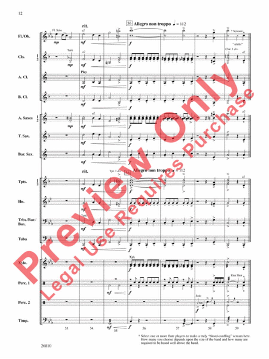 Ghosts in the Graveyard Concert Band scores gallery preview page 13