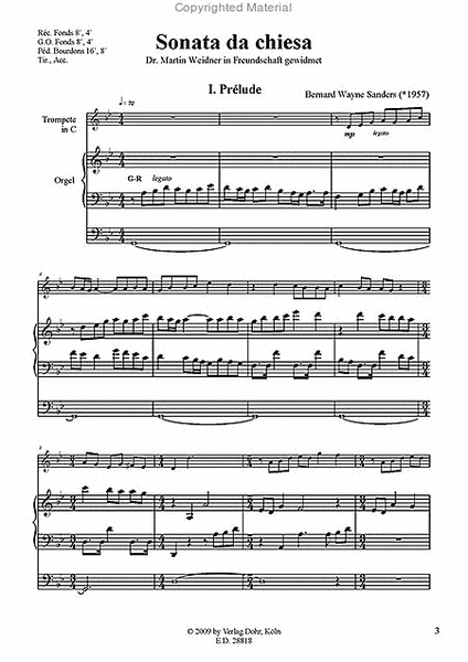 Sonata da chiesa für Trompete und Orgel (1997/98)