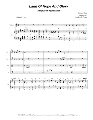Book cover for Land Of Hope And Glory (Pomp and Circumstance) (String Quartet and Piano)
