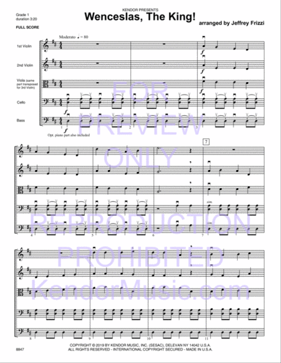 Wenceslas, The King! Wenceslas, The King! String Orchestra scores gallery preview page 3