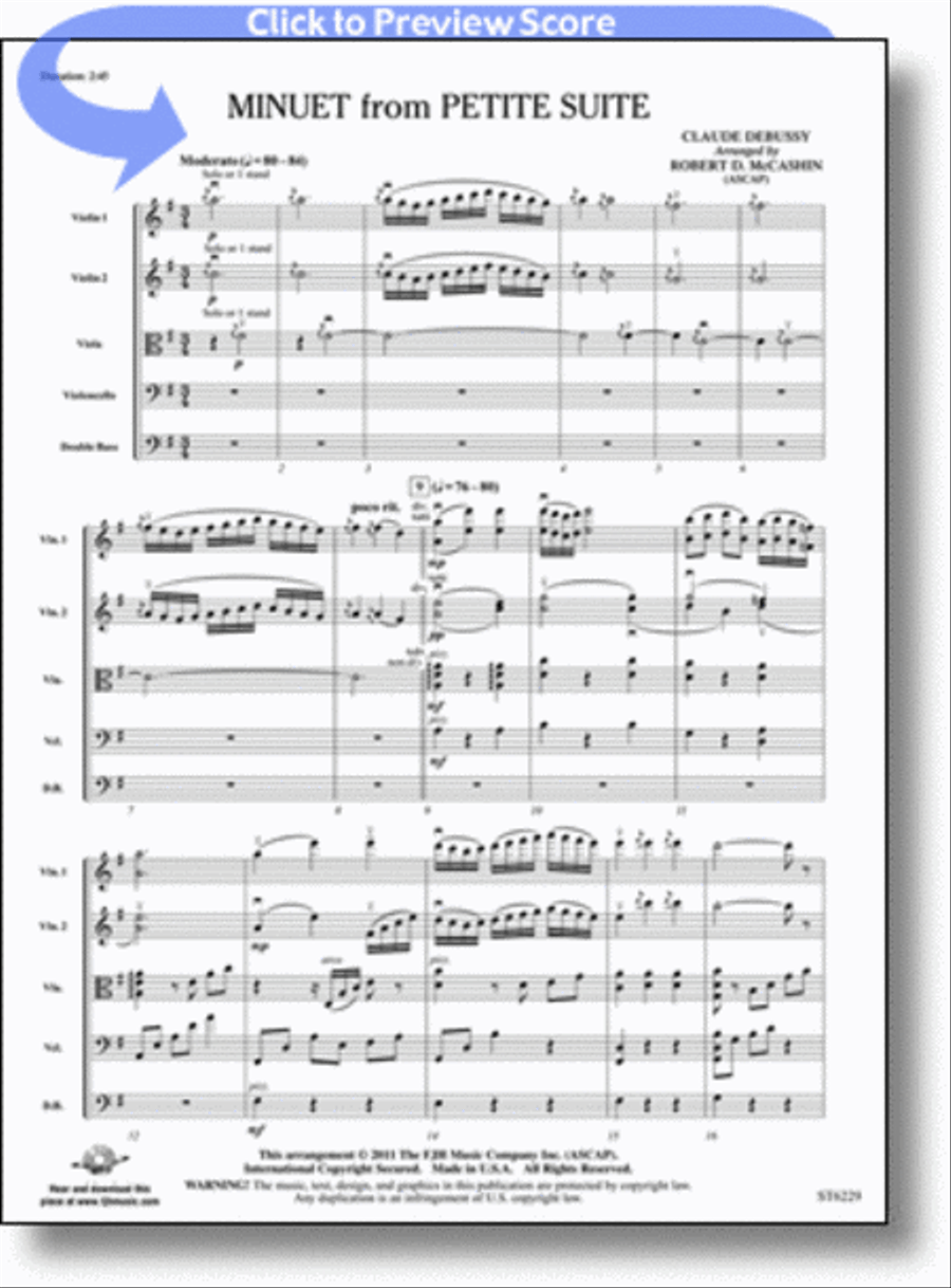 Minuet from Petite Suite String Orchestra scores gallery preview page 1