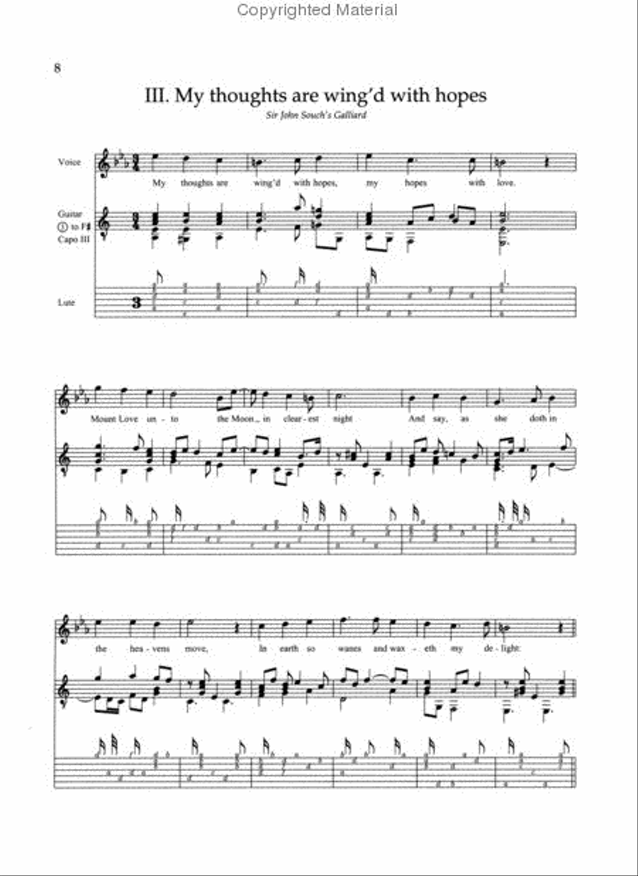 Lute Songs of John Dowland Lute scores gallery preview page 3
