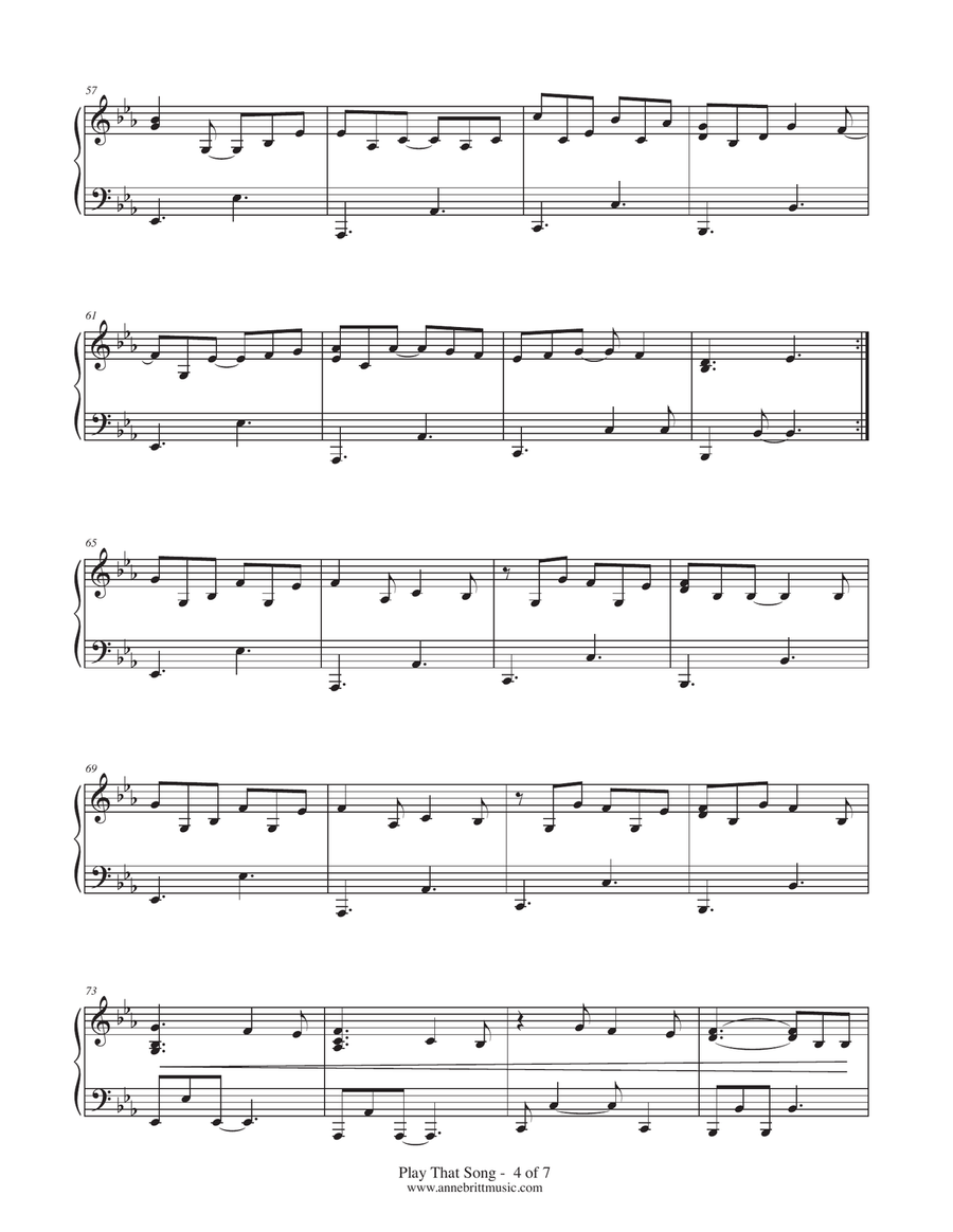 Play That Song Piano Solo scores gallery preview page 4