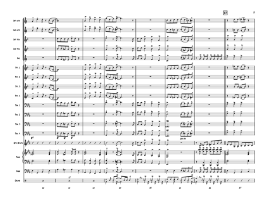 Santa Rocks the House! Jazz Ensemble scores gallery preview page 12