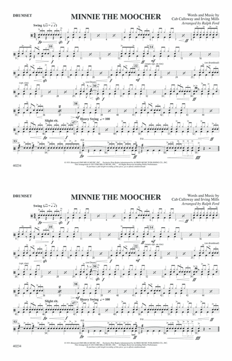 Minnie the Moocher: Drumset