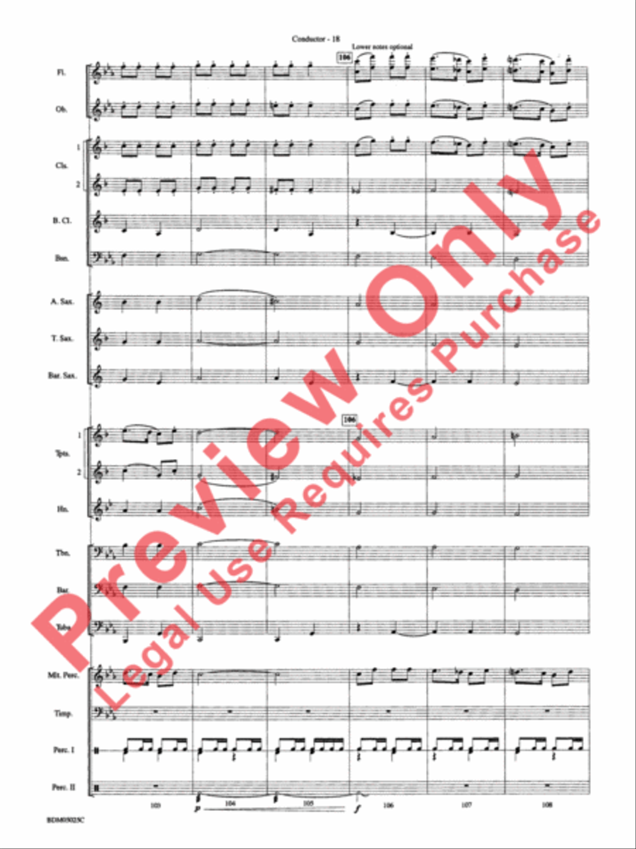Fanfare for a New Age Concert Band scores gallery preview page 21